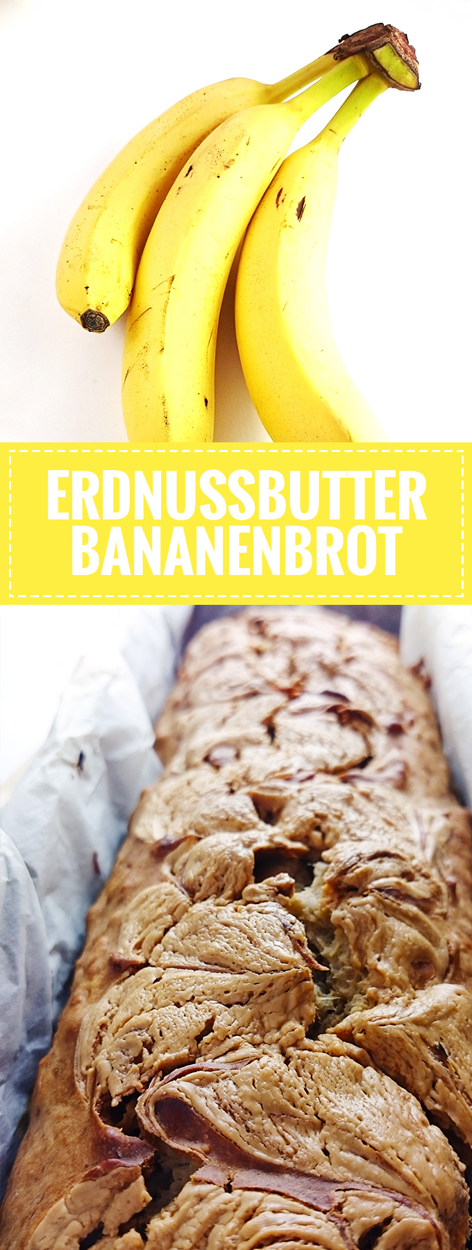Super einfaches und saftiges Erdnussbutter-Bananenbrot // Knabberkult.de