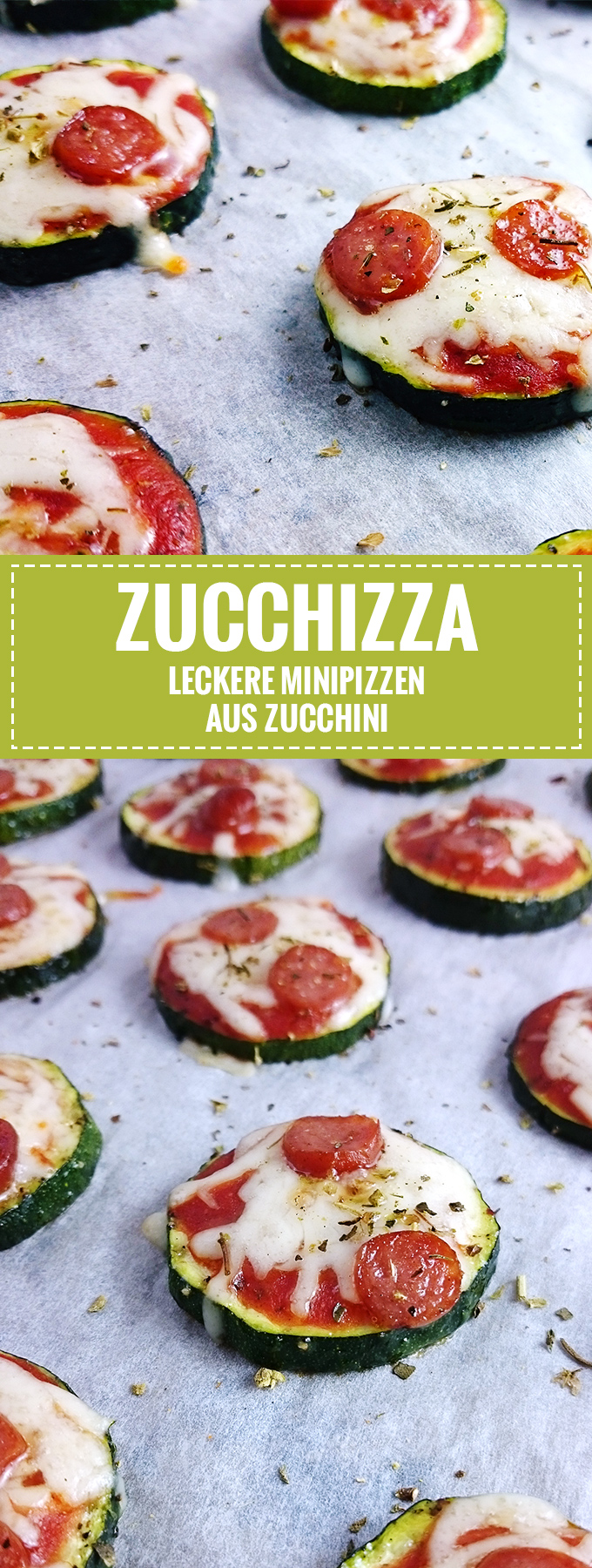 Zucchini Mini-Pizzen "Zucchizzas" // Leckerer und einfacher Partysnack // Knabberkult.de