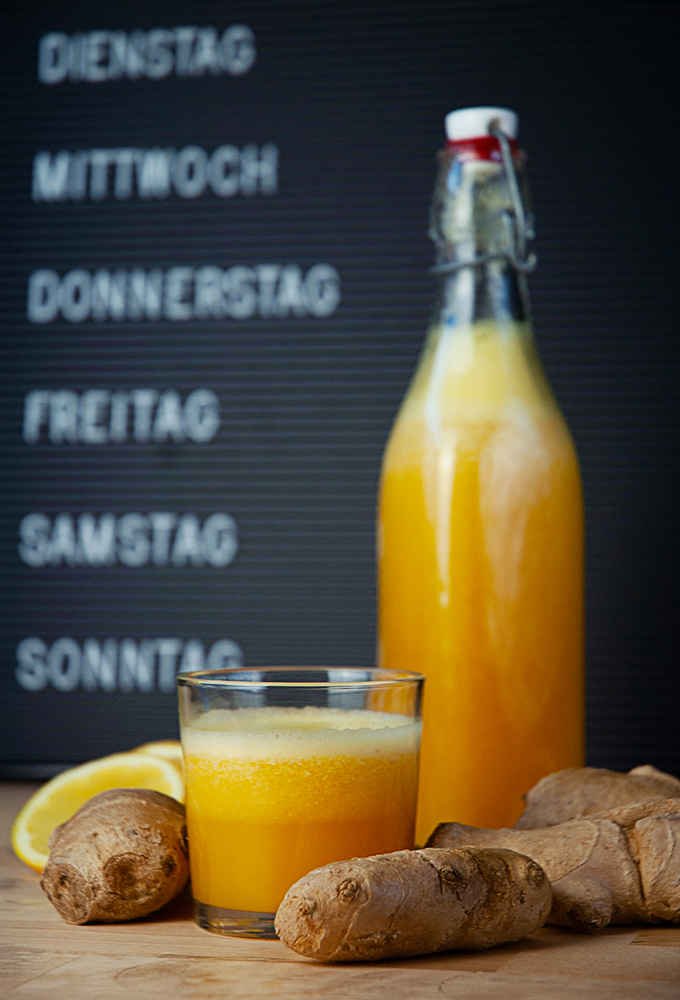 Vitaminbombe pur // Ingwershot mit Orangen und Kurkuma // Knabberkult.de